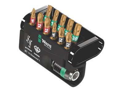 Wera Bit-Check 12 Diamond 1 - Skruetrækkerbitsæt - 12 stykker