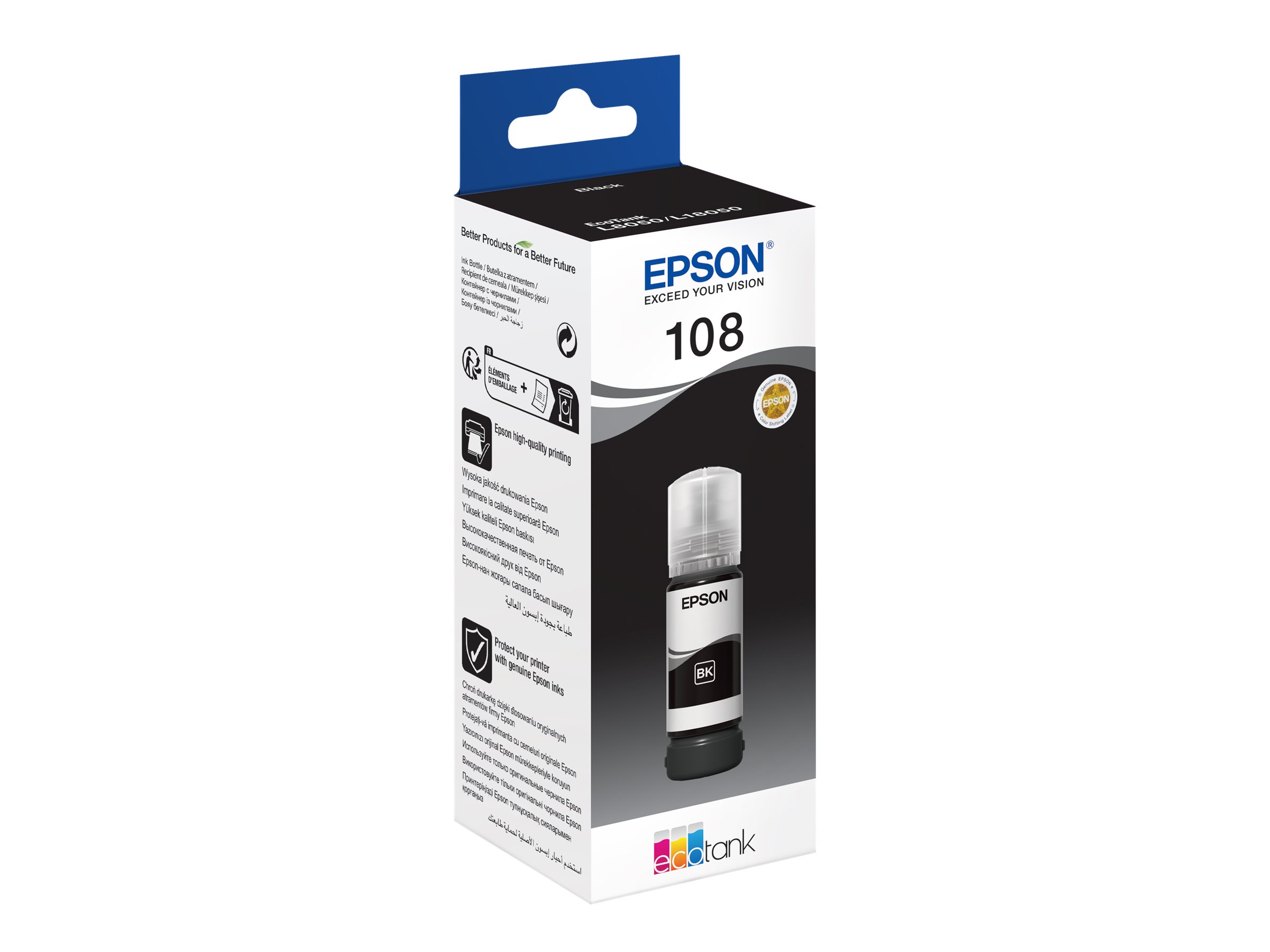 Epson Epson 108 Blækflaske sort 70 ml T09C1 Modsvarer: N/A