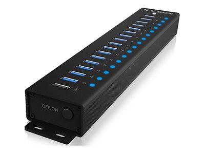 ICY BOX IB-HUB1717-U3 USB hub - 17 ports - Sort