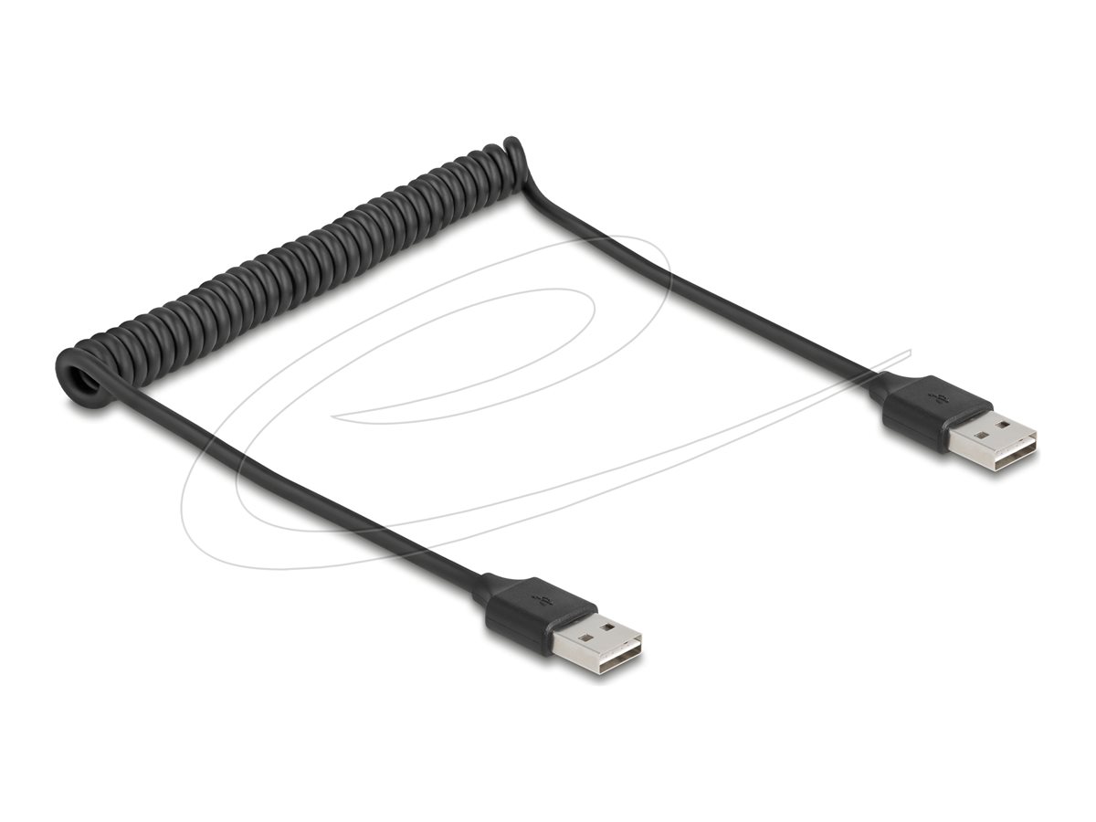 Delock USB-kabel 80cm Sort