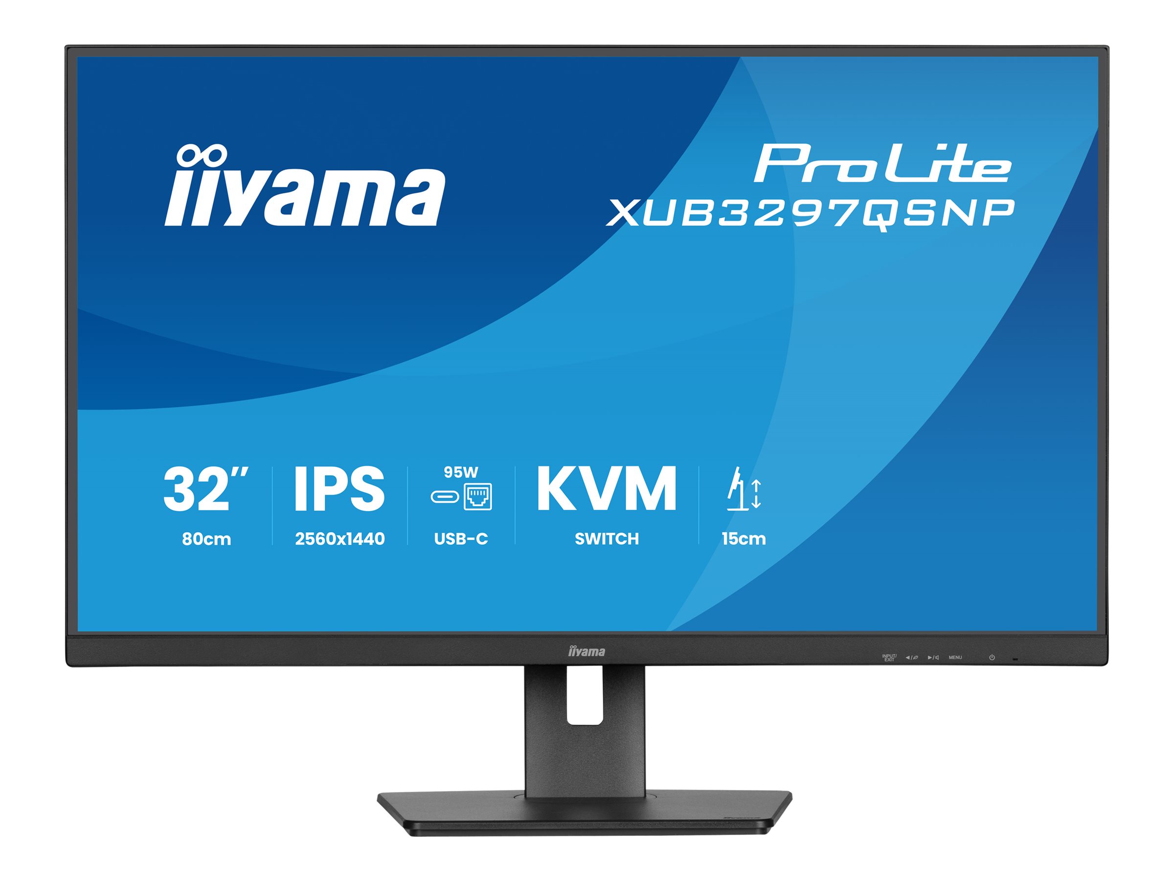 iiyama ProLite XUB3297QSNP-B1 32" IPS 2560 x 1440 (2K) HDMI DisplayPort USB-C 100Hz