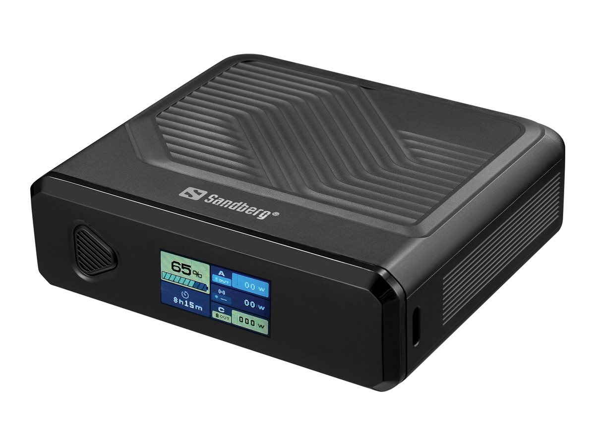 Sandberg 421-25 Powerbank 20000mAh 100Watt 1xUSB-C 1xUSB-A Sort billede