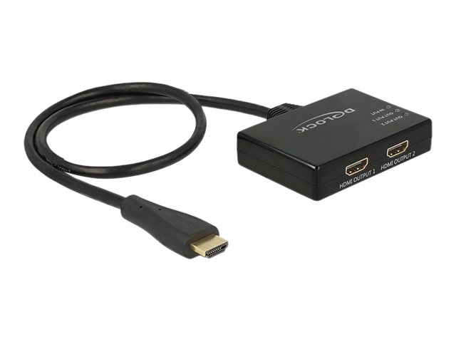 Delock HDMI Splitter - Video-/audiosplitter - 2 x HDMI - desktop