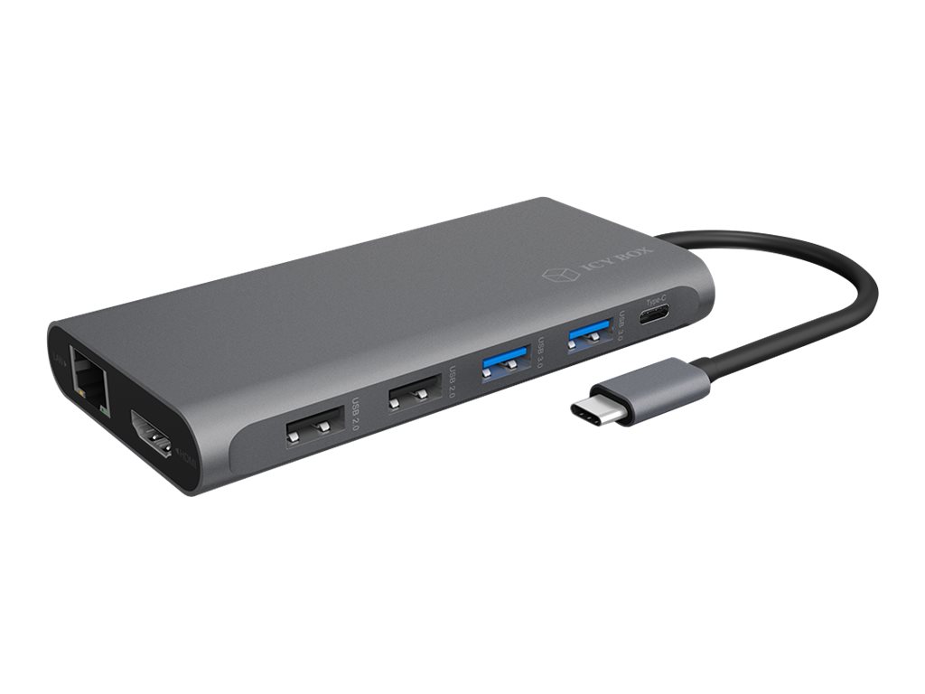 ICY BOX IB-DK4050-CPD - Dockingstation - USB-C - HDMI, DP - 1GbE