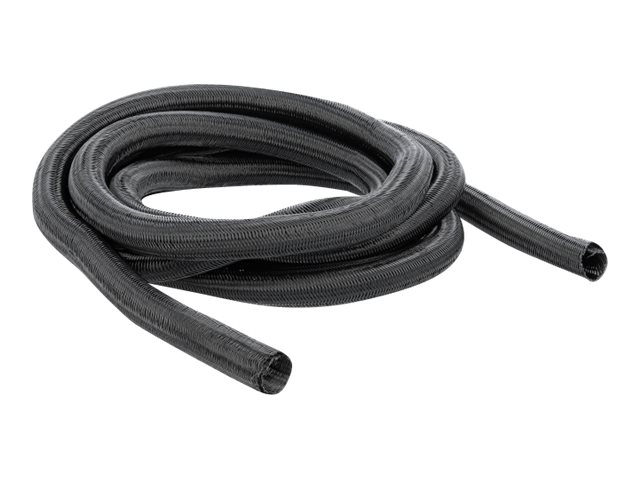 Delock - Flettet hylster - 5 m - sort