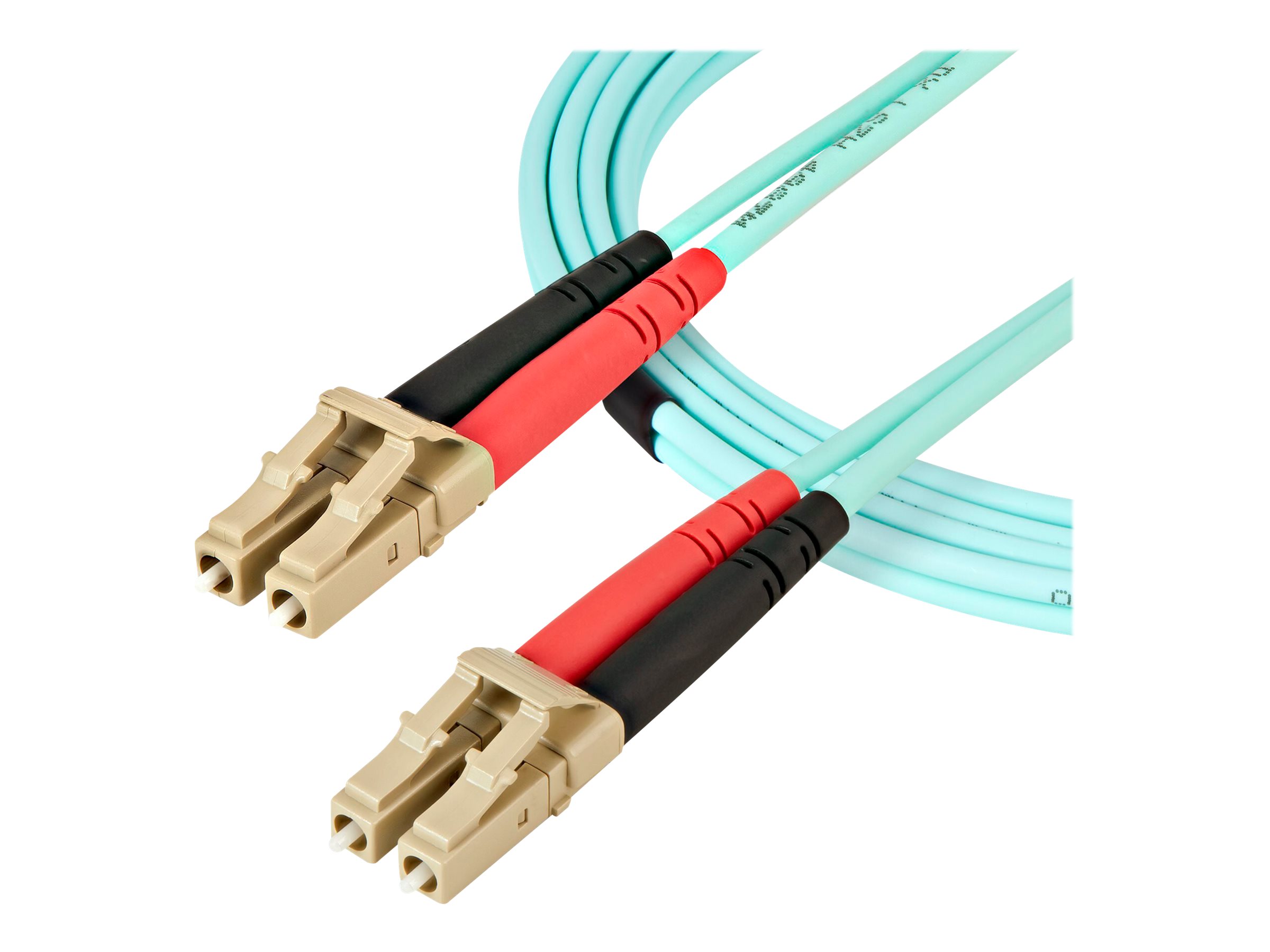 StarTech.com 5m Aqua OM4 Duplex Multimode Fiber Optic Cable- 50/125 - LC/LC - network cable - 5 m - aqua - Blå - 5m