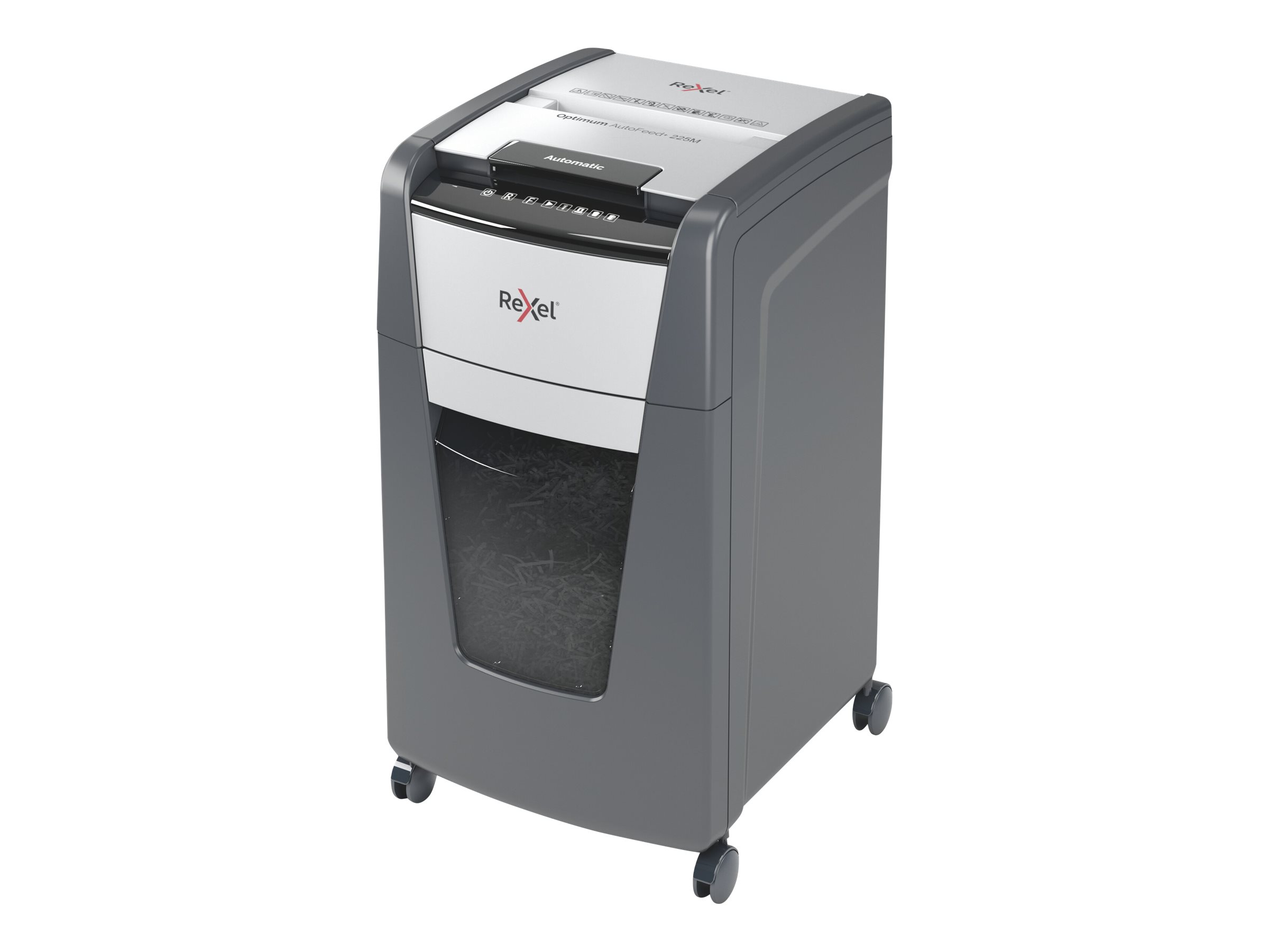 Rexel Makulator Optimum AutoFeed+ 225M mikromakulering, 2x15mm P5, 225 ark