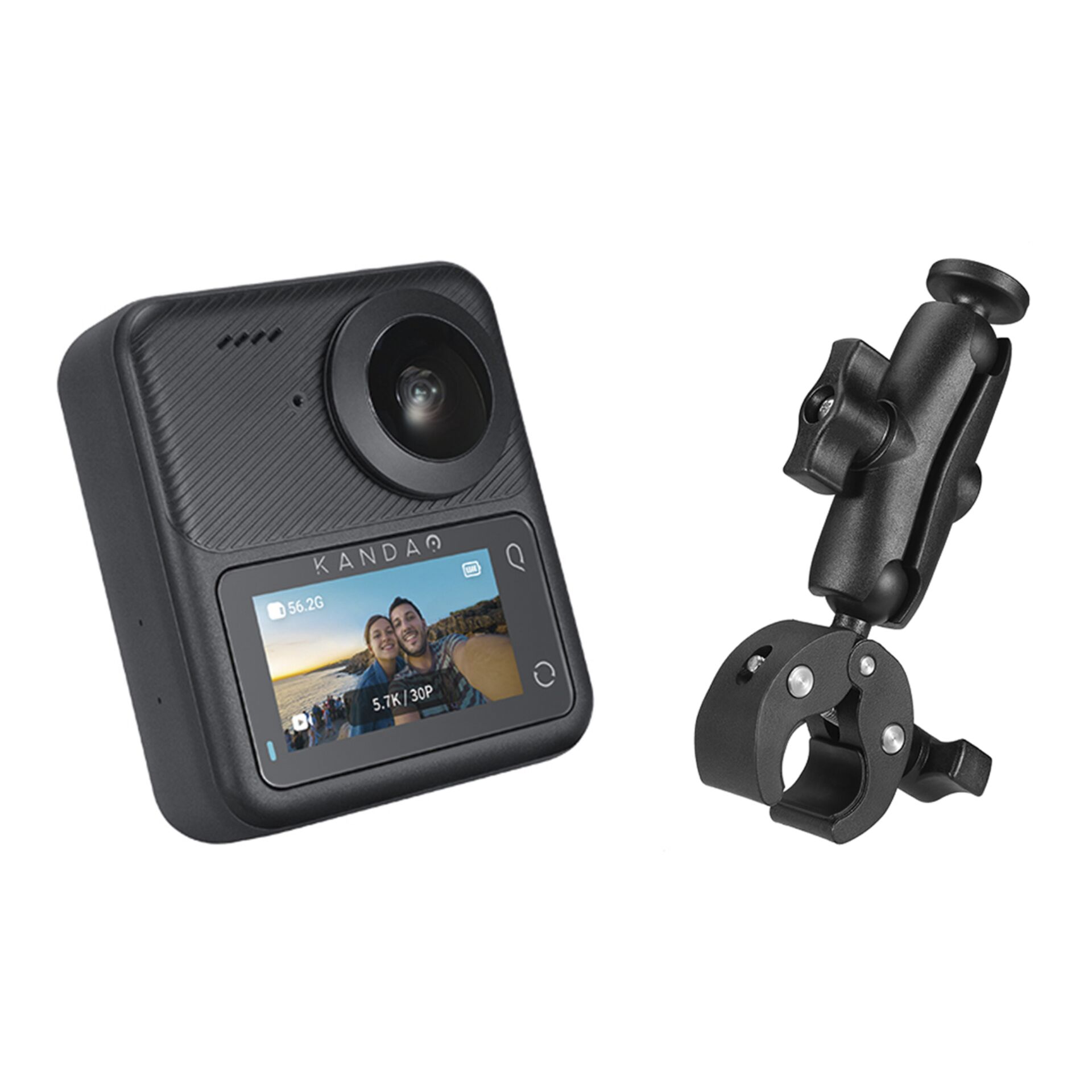 Kandao QooCam 3 - Motorcycle Combo - 360° action-kamera - 5.7K / 30 fps - Wireless LAN, Bluetooth