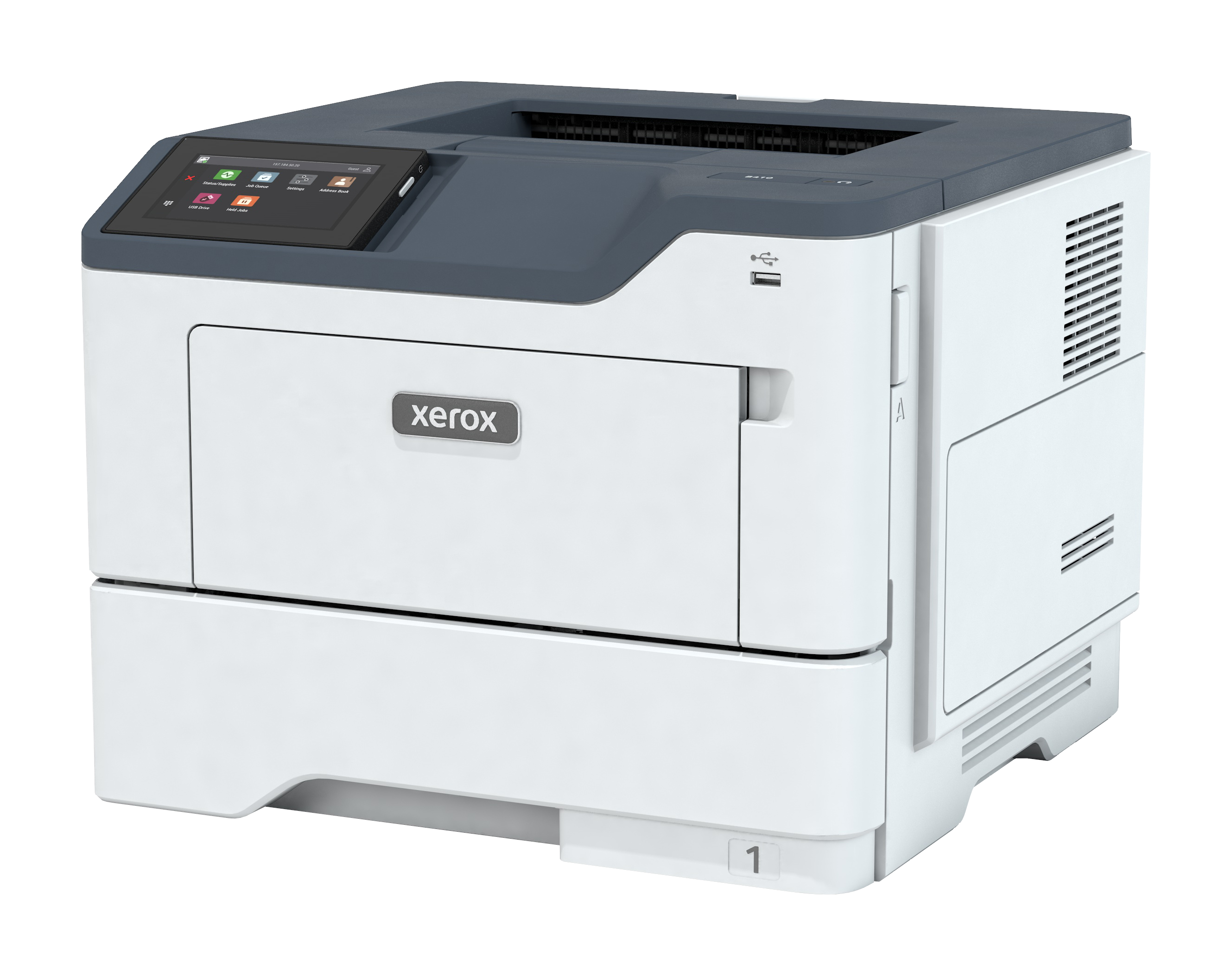 Xerox B410V/DN - Printer - S/H - Duplex - laser - A4/Legal - 1200 x 1200 dpi - op til 47 spm - kapacitet: 650 ark - USB 2.0, Gigabit LAN, USB 2.0 vær