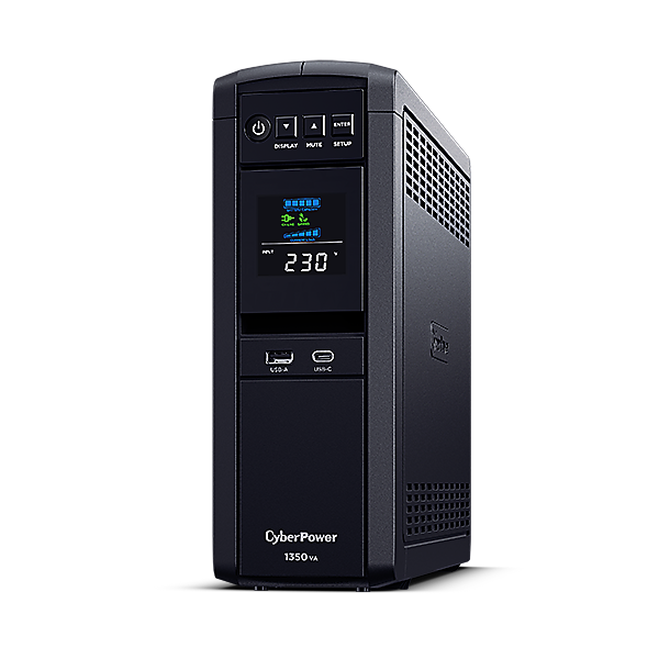 UPS strømforsyning - CyberPower CP1350EPFCLCD, Line-Interactive, 1,35 kVA / 780 W, 6 schuko-udtag