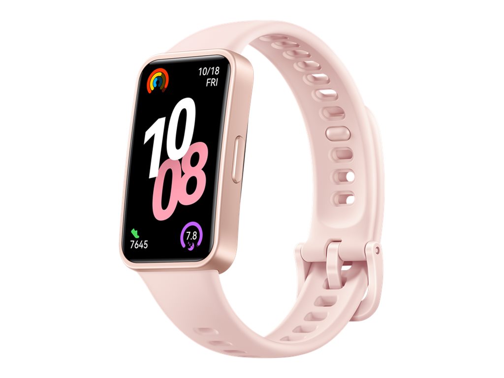 Huawei Band 10 - Polymer - aktivitetssporer med rem - fluoroelastomer - håndledsstørrelse: 120-190 mm - display 1.47 - Bluetooth - 15 g - pink
