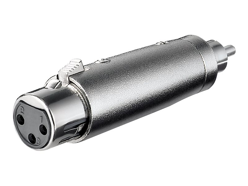 XLR adapter - 3P XLR hun til RCA han