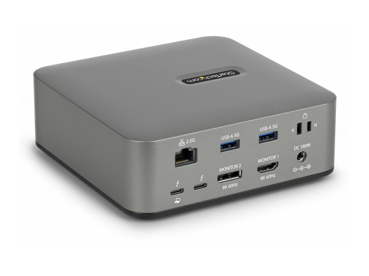 StarTech.com - docking station - USB-C / USB4 / Thunderbolt 3 / Thunderbolt 4 / Thunderbolt 5 / USB-A - DP HDMI - 1GbE - TAA Compliant