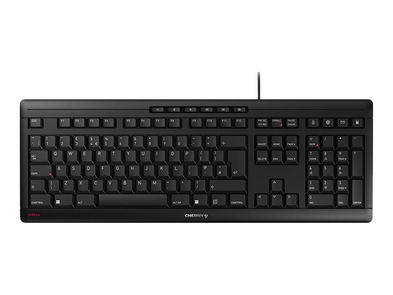 CHERRY STREAM KEYBOARD - Tastatur - USB - UK - tastkontakt: CHERRY SX - sort