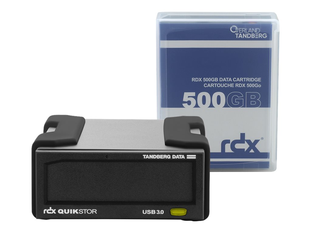 Overland-Tandberg 8863-RDX, Lagringsdrev, RDX-patron, USB 3.2 Gen 1 (3.1 Gen 1), HDD, Sort, UL 60950, CSA C22.2 No. 60950, IEC 60950/ EN60950 FCC 47CFR, part 15, class B, CISPR22, class B,...
