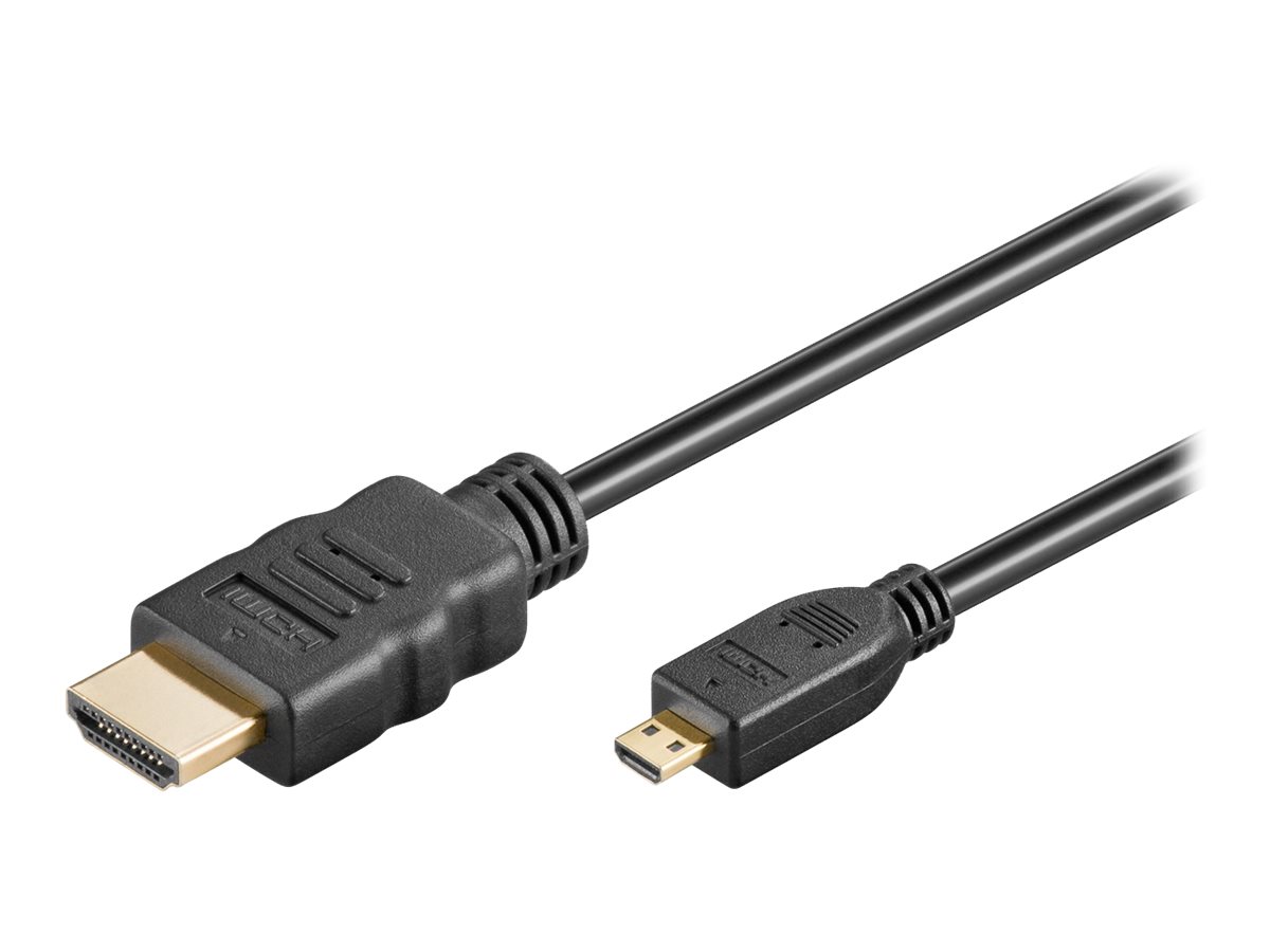 HDMI 2.0 kabel - HDMI (A) han > micro (D) han, Sort (1,5m)