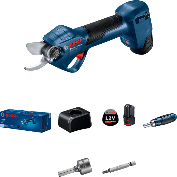 Bosch Pro Pruner Professional batteridreven græssaks 2,5 cm 12 V Lithium-Ion (Li-Ion) Sort, Blå