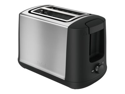 Tefal Confidence TT340830 Brødrister 850W Børstet rustfrit stål/sort