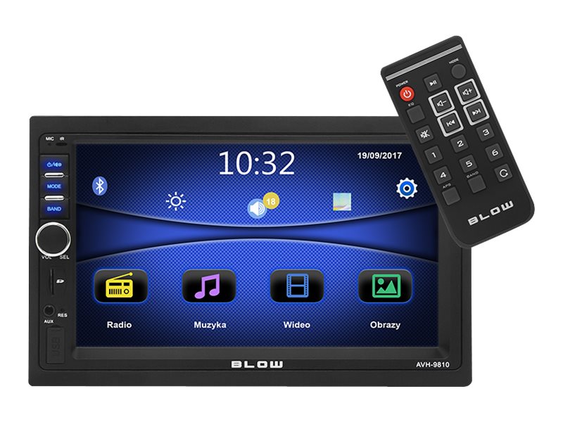 Blow AVH-9810 Bilradio - MP5 - 2 DIN - LCD 7 - Berøringsskærm / Touch - FM & AM Radio - Bluetooth, AUX. USB - 4 x 50W
