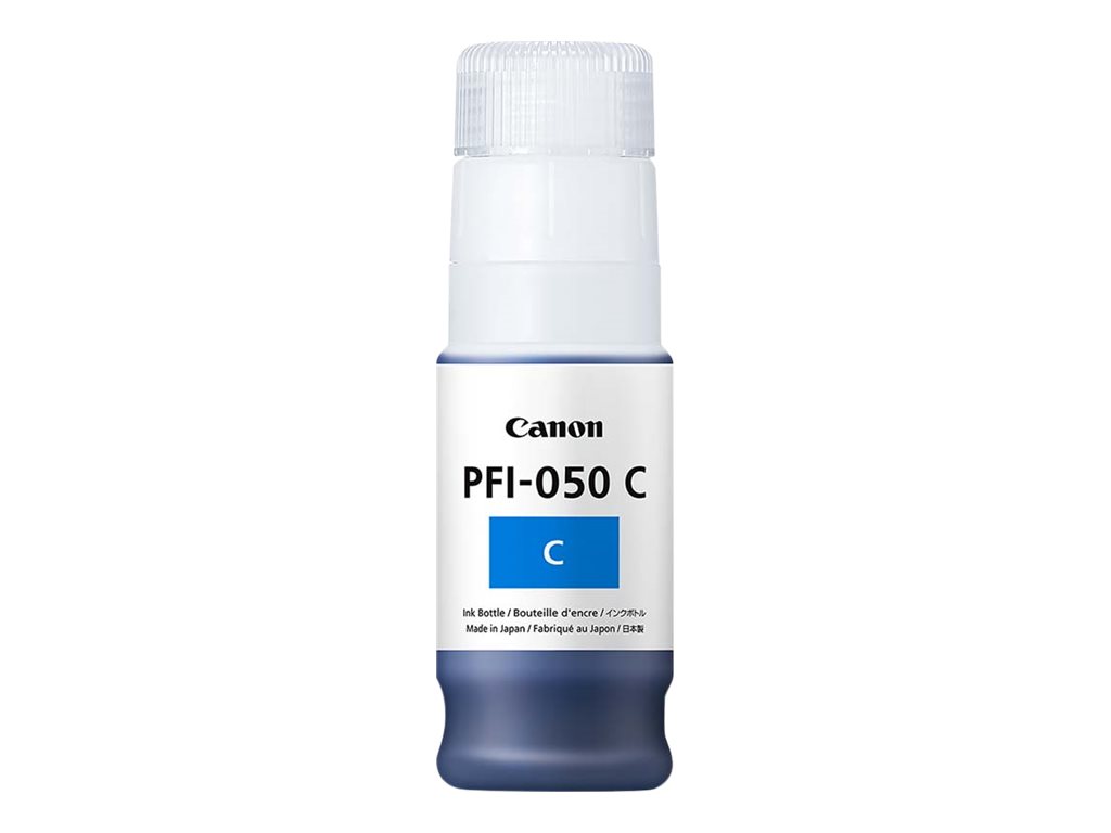 Canon PFI-050C - 70 ml - cyan - original - blækbeholder - for imagePROGRAF TC-20, TC-20M, TC-21, TC-21M