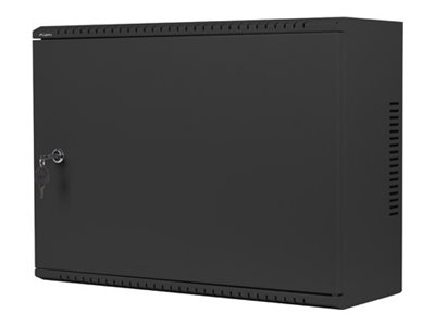 Lanberg WAF1 Series - Rack kabinet - 540 x 200, lav profil, samlet - vægmonterbar - sort, RAL 9004 - 4U - 19