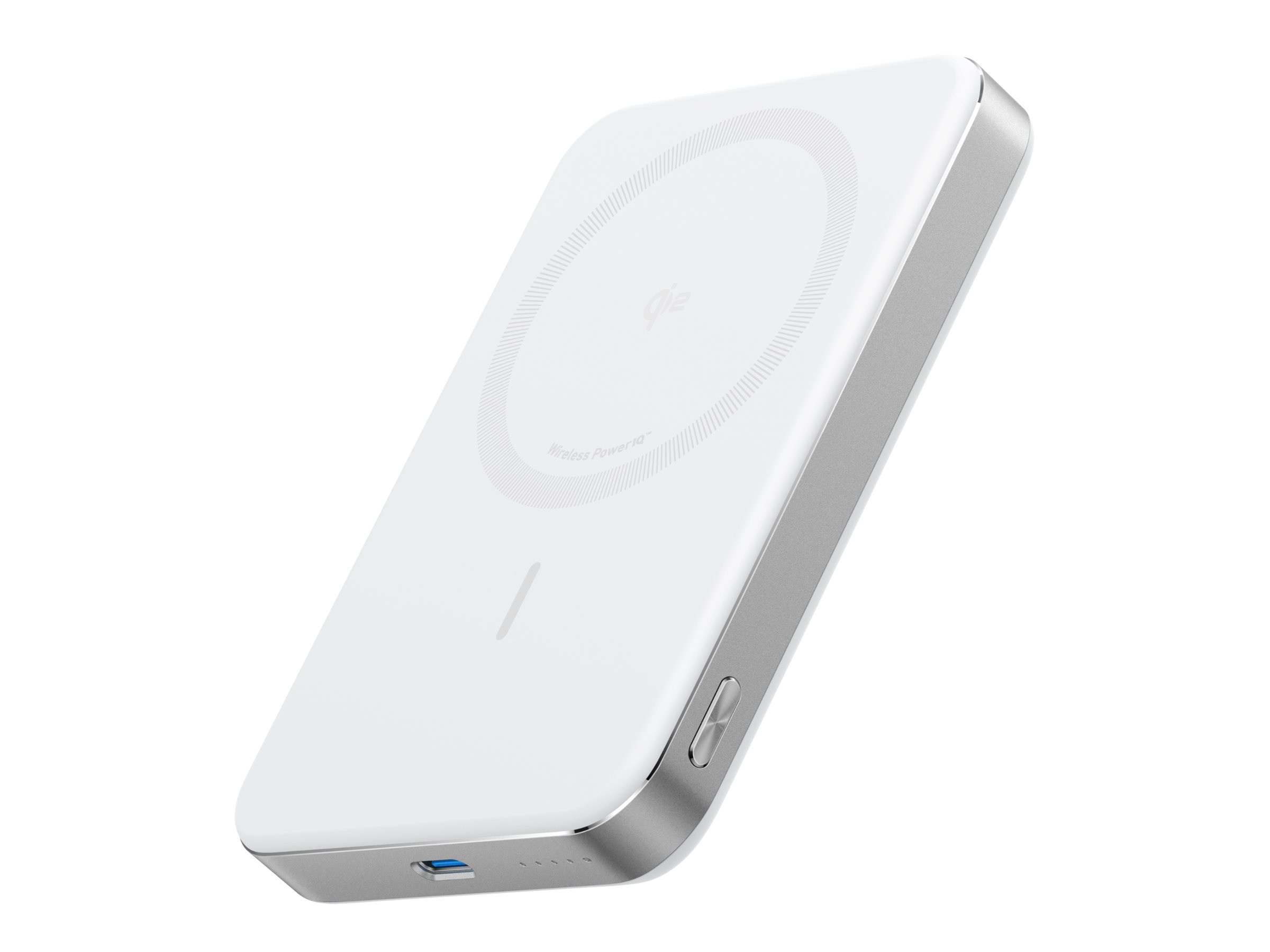 Anker MagGo - Trådløs power bank - 10000 mAh - 30 Watt - PD (USB-C) - på kabel: USB-C - hvid