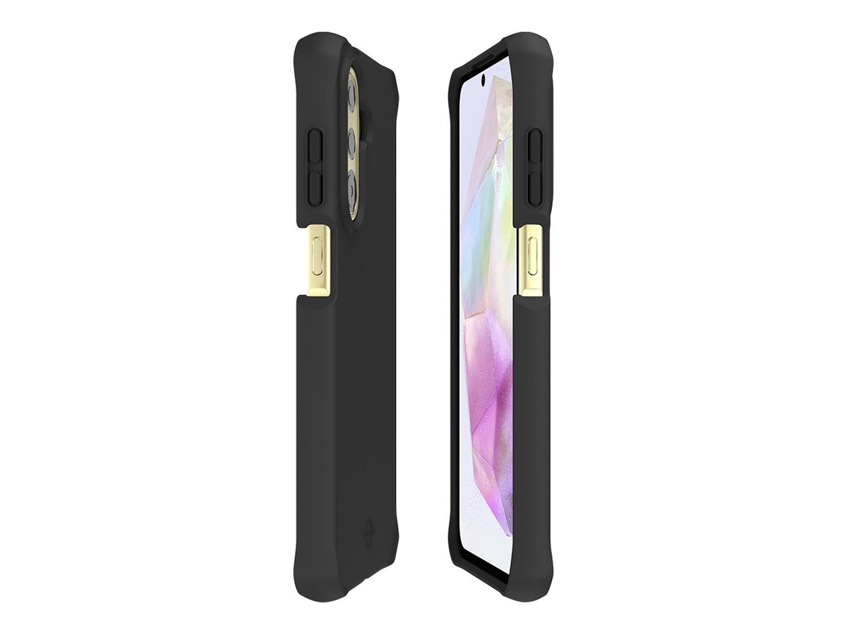 Mobilis SPECTRUM_R - Bagsidecover til mobiltelefon - grov - antimikrobiel, 100 % genbrugt - Impacthane - sort - for Samsung Galaxy A36