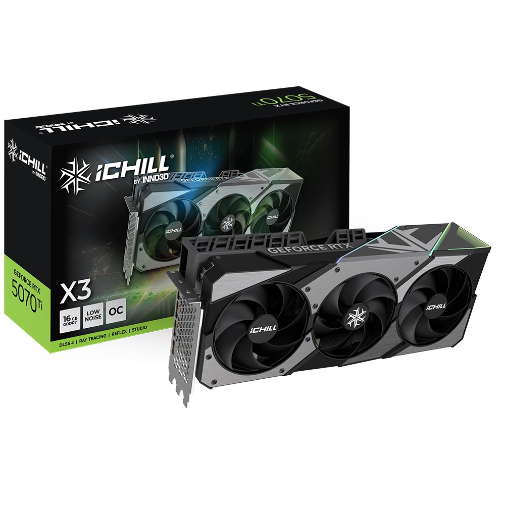Inno3D GeForce RTX 5070 Ti iCHILL X3 - 16GB GDDR7 RAM - Grafikkort