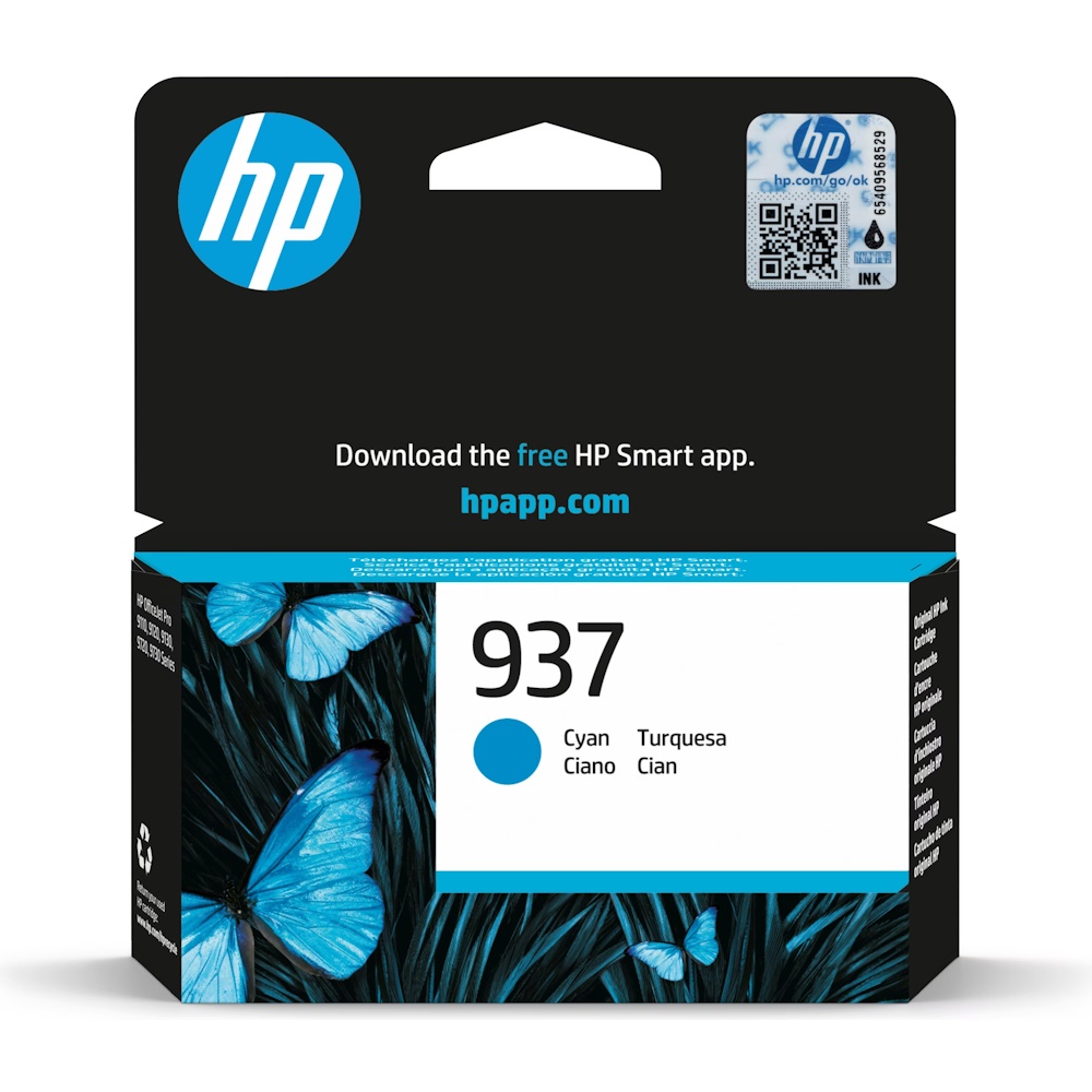 HP HP 937 Blækpatron cyan 4S6W2NE Modsvarer: N/A
