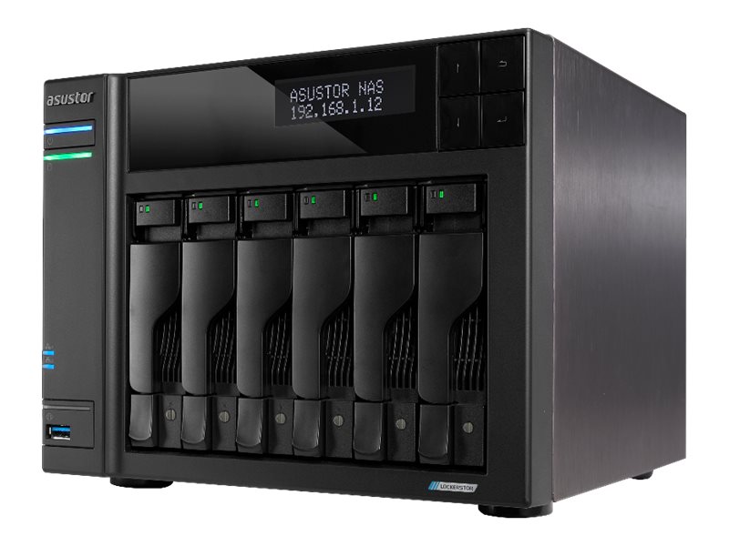 ASUSTOR Lockerstor 6 Gen2+ - NAS-server - 6 bays - SATA 6Gb/s - RAID 0, 1, 5, 6, 10, JBOD - RAM 8 GB - 5 Gigabit Ethernet - iSCSI support