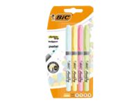 BIC Grip Highlighter Blå Grøn Pink Gul
