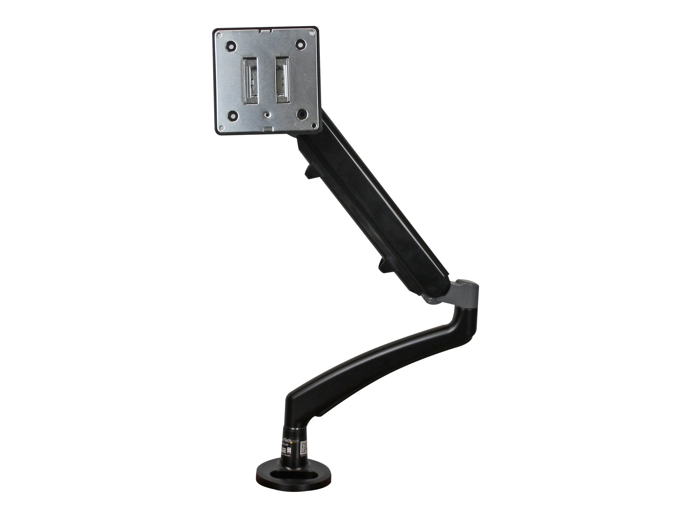 Startech Desk Clamp Monitor Mount - Adjustable - Supports Monitors 12 to 34 - Full Motion Slim VESA Mount Monitor Arm - Desk & Grommet Clamp -Black (ARMSLIM) - Monteringssæt - justerbar arm - for LCD display - plastik, stål - sort - skærmstørrelse: 12-34 - skrivebordsmonterbar - for P/N: ARMSTS, ARMSTSLG, STSCART