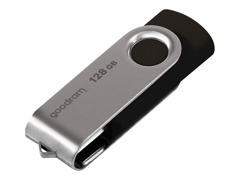 USB stik Goodram 128 GB UTS2 – USB 2.0, sort/sølv