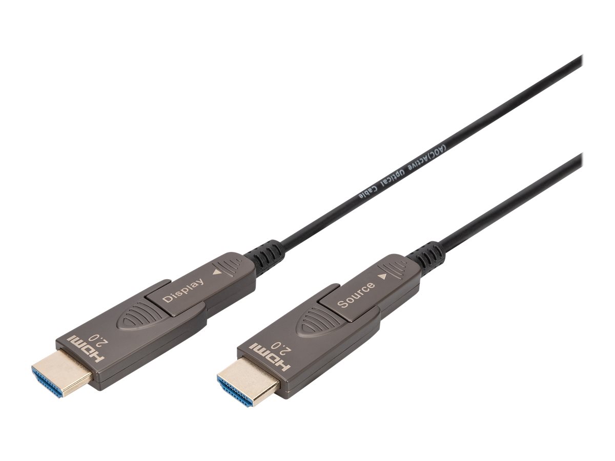 DIGITUS Mikro HDMI han (input) -> Mikro HDMI han (output) 30 m Sort