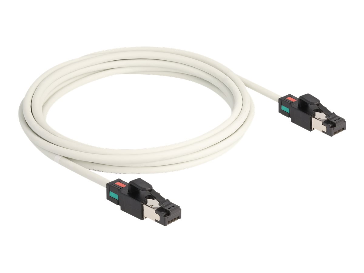 DeLOCK CAT 6a S/FTP 3m Patchkabel Hvid
