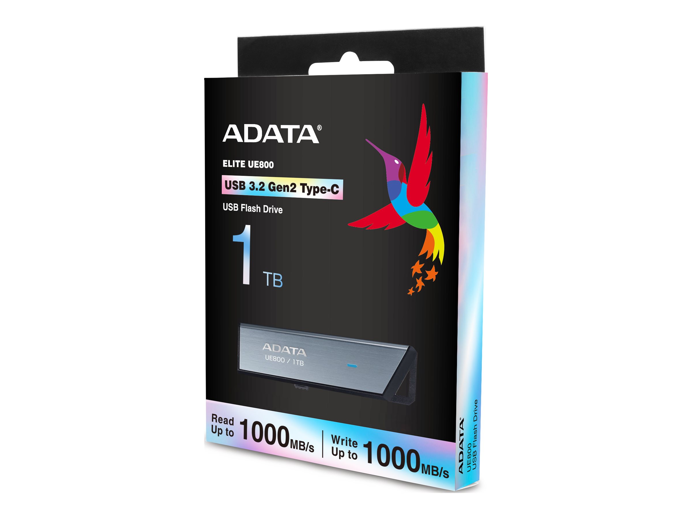 ADATA UE800 - USB flashdrive - 1 TB - USB-C 3.2 Gen 2 - sølv