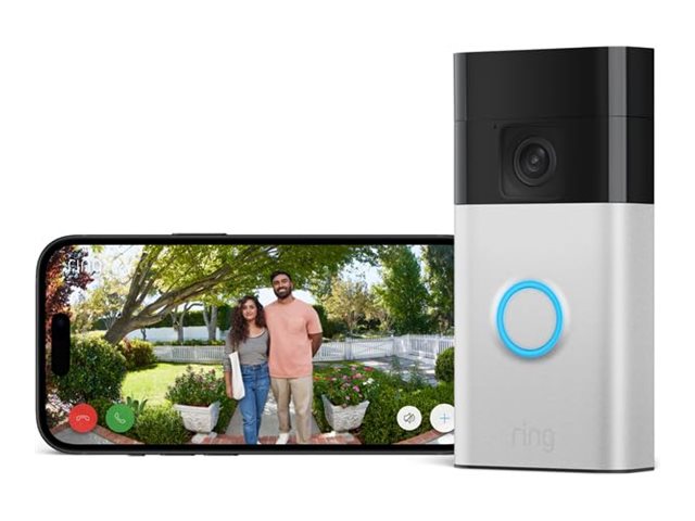 Ring Battery Video Doorbell - 2024 Edition - smart dørklokke - med kamera - 30-dages gratis prøveperiode af Ring Home, gør-det-selv video, nem at ins