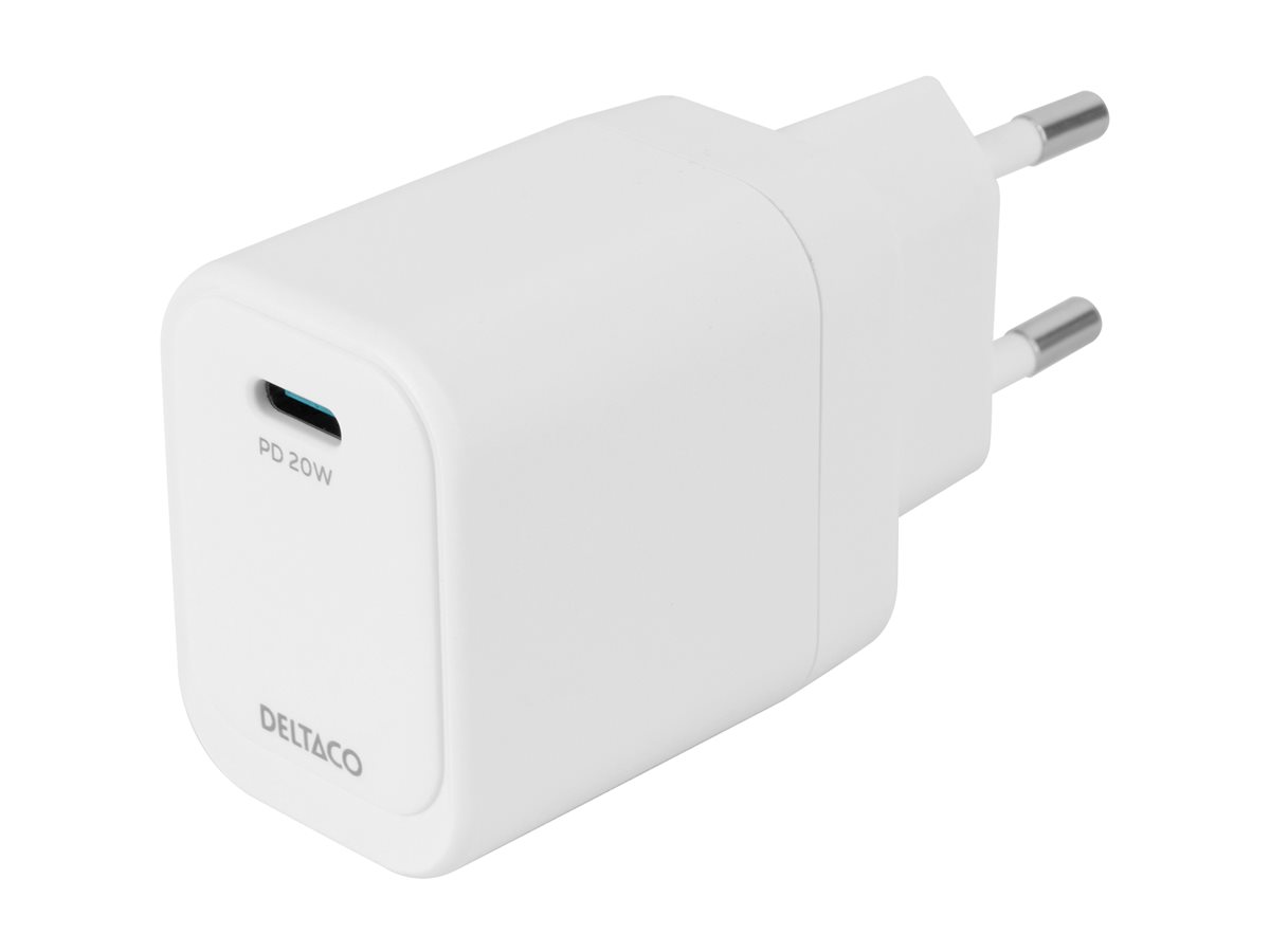 DELTACO Adapter 20Watt 1xUSB-C
