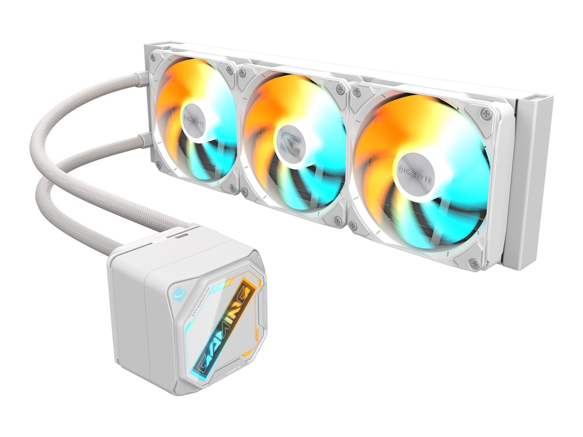 GIGABYTE GAMING 360 - Processors flydende kølesystem - (for: LGA115x Socket, LGA1200, LGA1700, LGA1851, AM4, AM5) - kobber - 120 mm - is