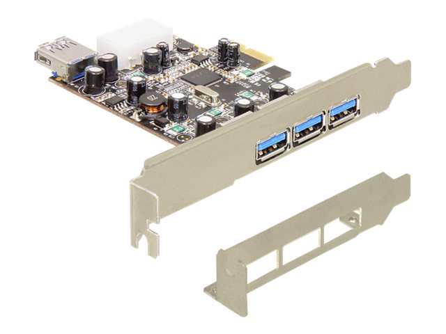 DeLock PCI Express Card > 3 x extern 1 x intern USB 3.0 USB-adapter PCI Express x1 5Gbps