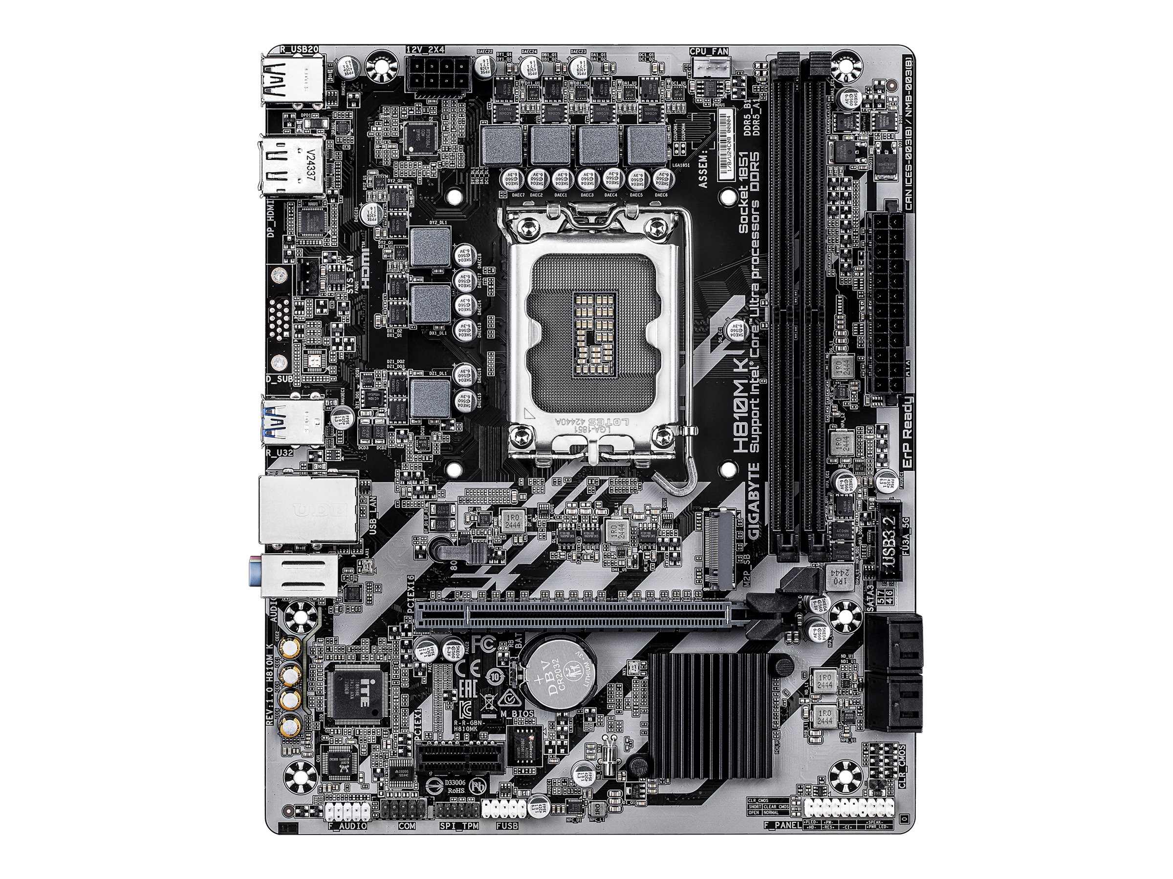 Gigabyte H810M K Micro ATX LGA1851 sokkel Intel H810 Express