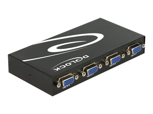 Delock Switch VGA 4 port manual bidirectional Sort
