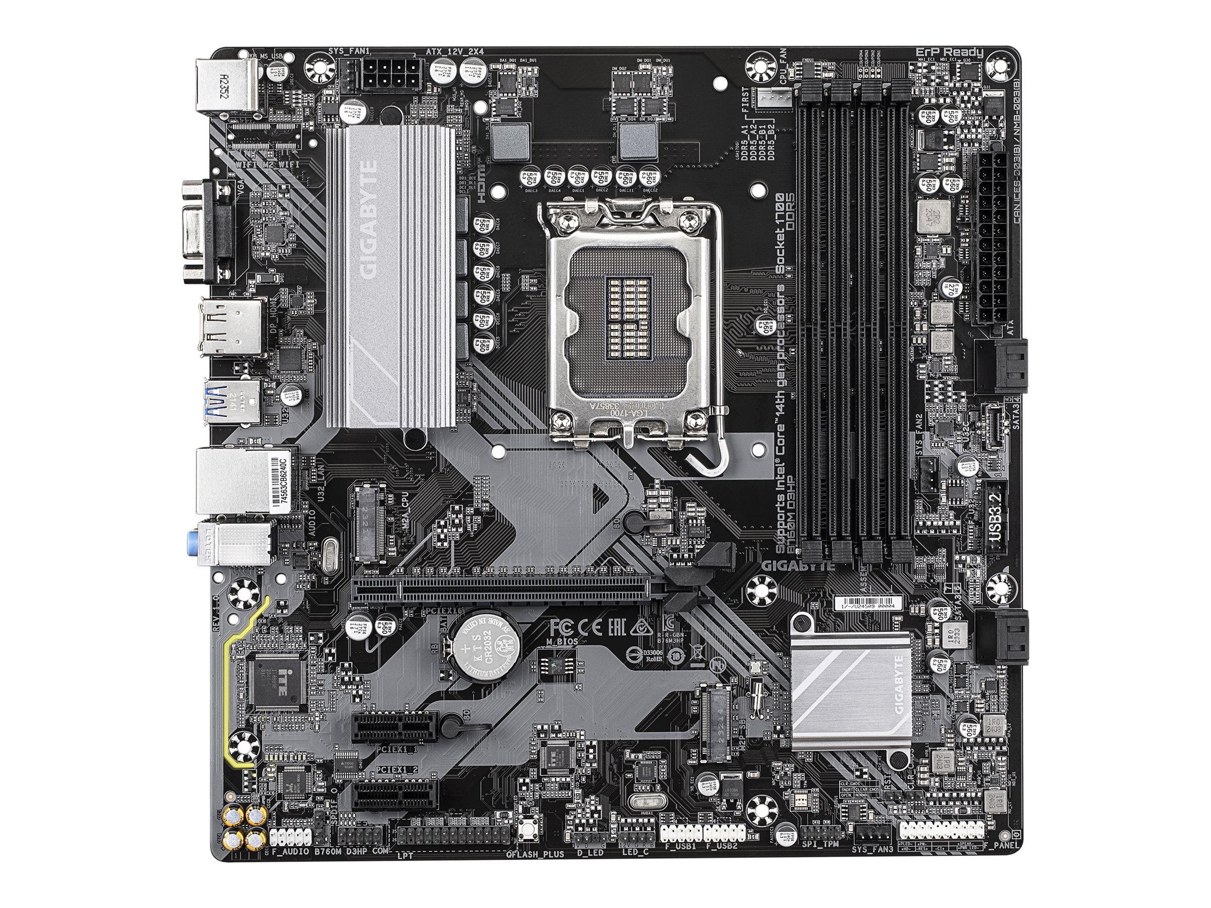 GIGABYTE B760M D3HP - motherboard - micr Bundkort - Intel B760 - Intel LGA1700 socket - DDR5 RAM - Micro-ATX