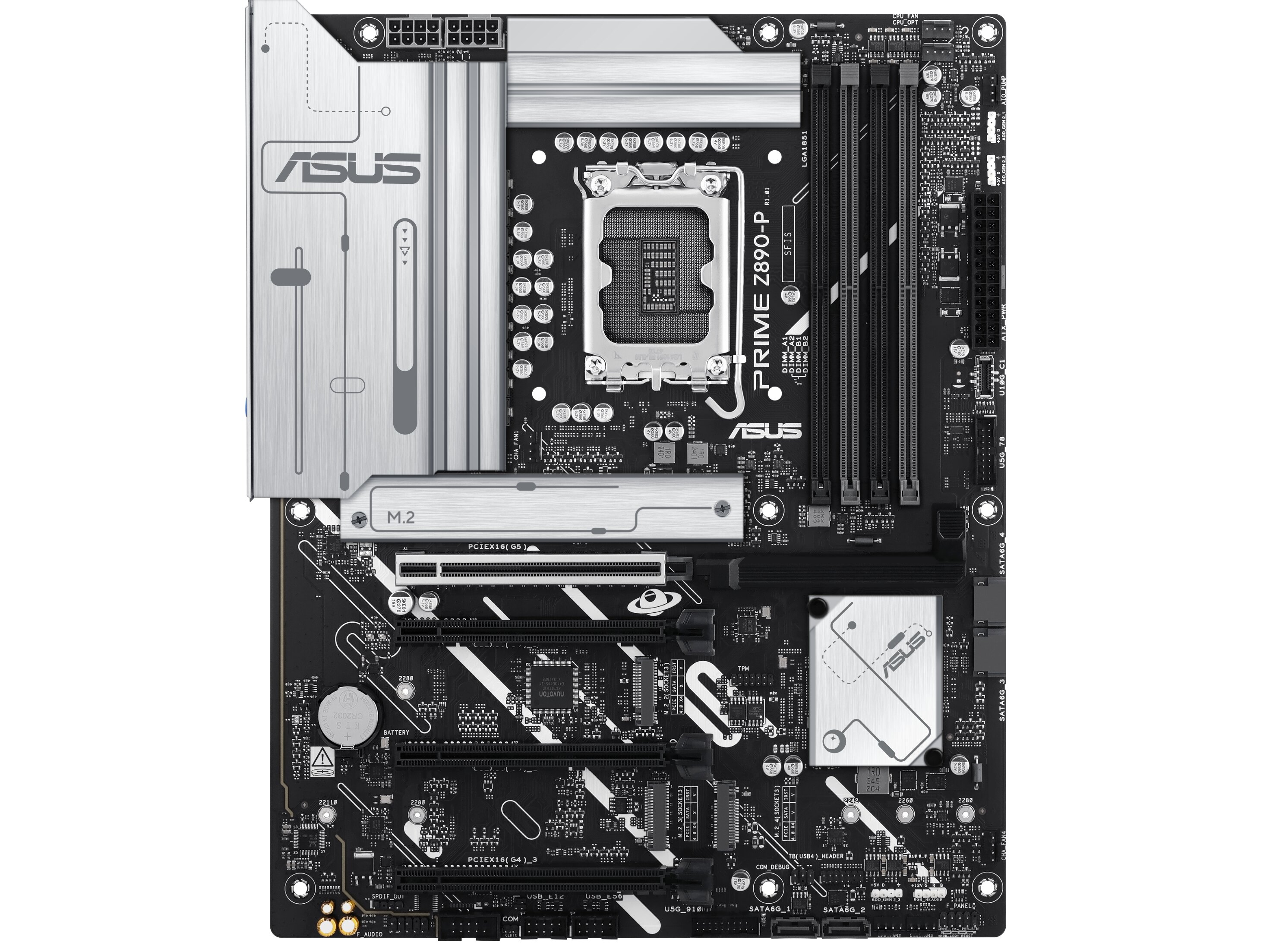 ASUS PRIME Z890-P Bundkort - Intel Z890 - Intel LGA1851 socket - DDR5 RAM - ATX