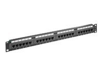 Pro CAT 5e 19 inch (48.3 cm) Patch Panel 24 Port UTP - Sort - 0.4m