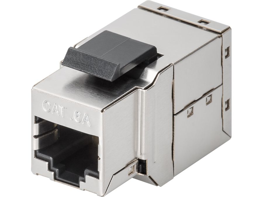 Goobay Keystone modul RJ45-kobling CAT 6A, STP 14,7 mm bred, 2x RJ45-hunstik (8P8C)