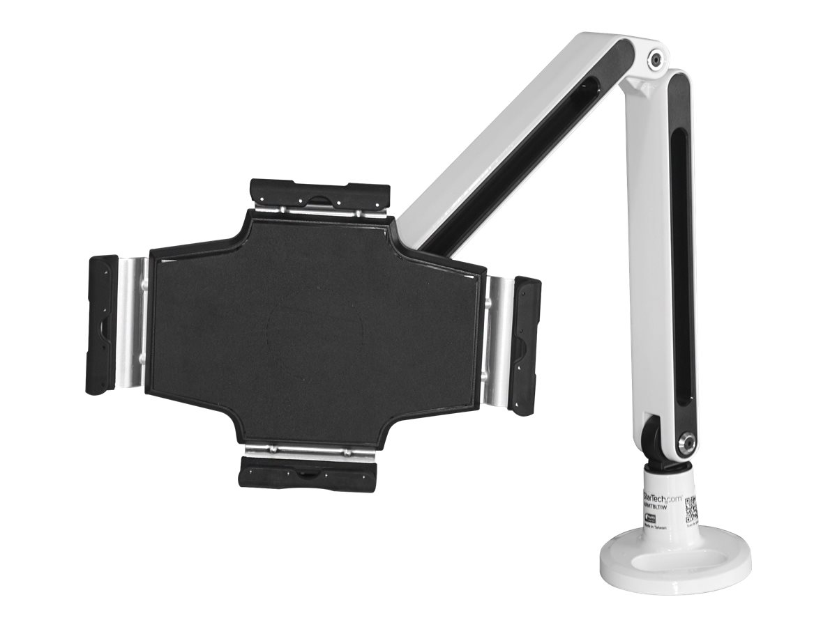 Startech Desk-Mount Tablet Arm - Articulating Tablet Mount - For 9 to 11 Tablets - iPad or Android Tablet Holder - Lockable - Steel - Monteringssæt - justerbar arm - for tablet - plastik, stål - hvid - skærmstørrelse: 9-11 - skrivebordsmonterbar - TAA-kompatibel - for P/N: DK30CHPH, STSCART