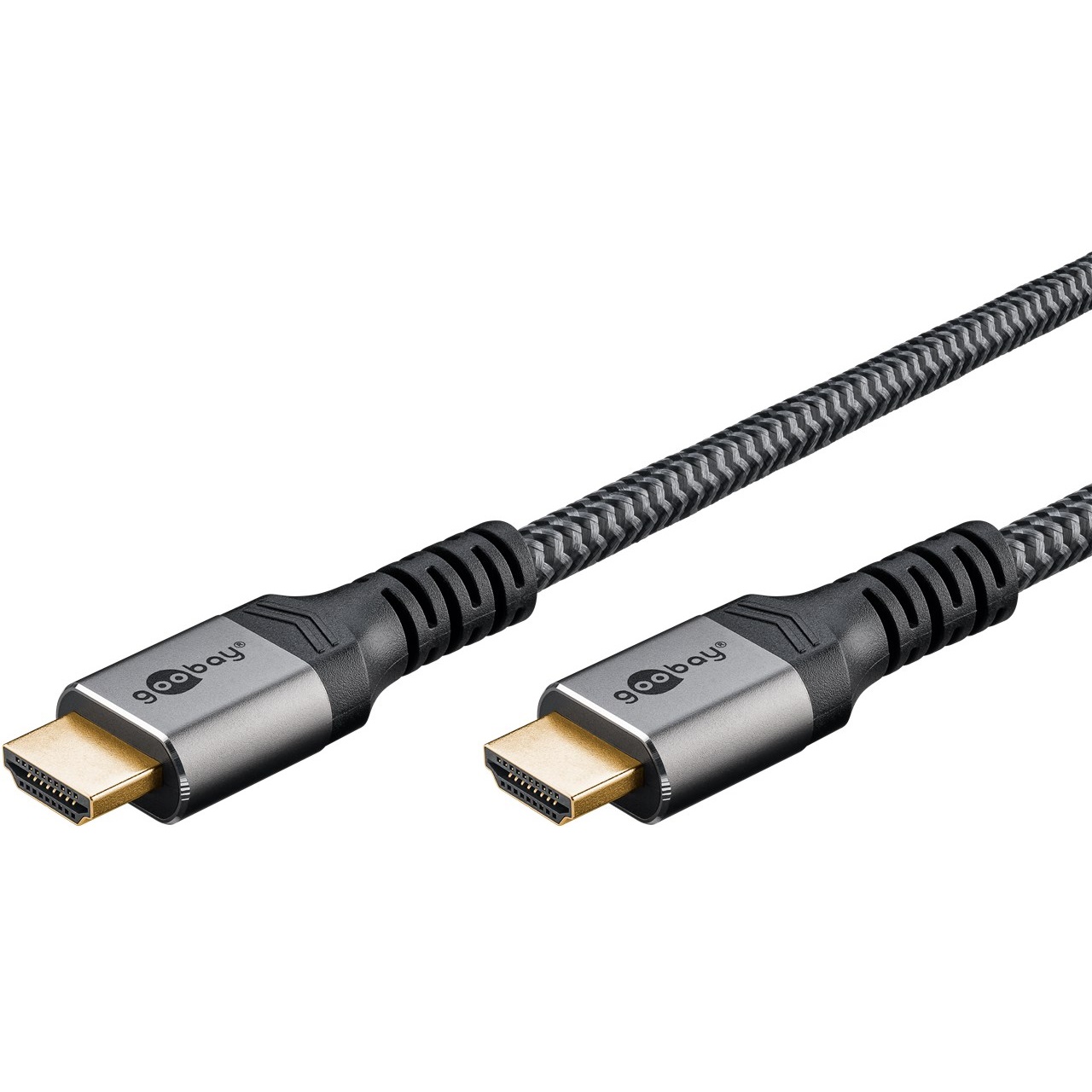 Goobay Højhastigheds HDMI™-kabel med Ethernet, 15 m, Sharkskin Grey HDMI™ stik (type A) > HDMI™ stik (type A)