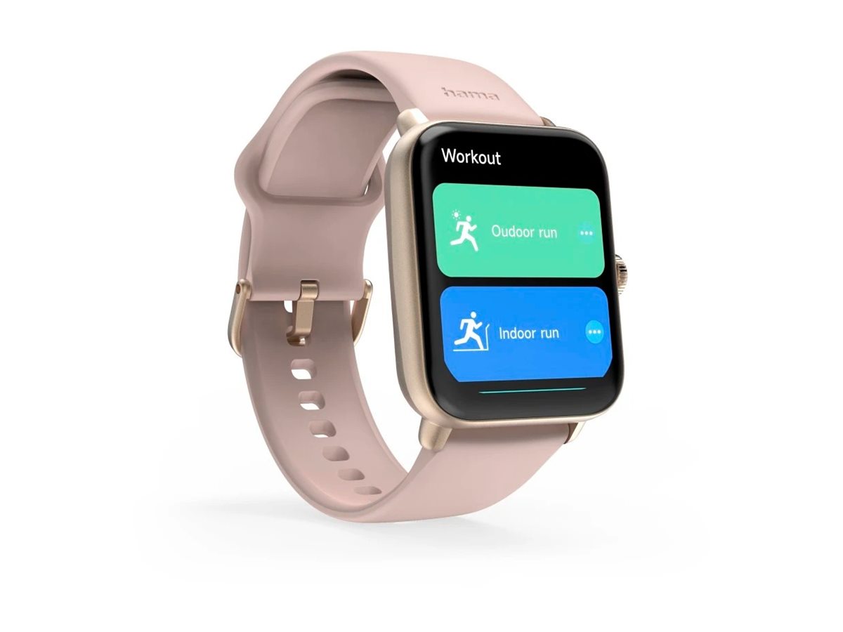 Hama 6010 - 44 mm - plastik rose gold - smart ur med rem - silikone - rose - display 1.65 - Bluetooth - 40 g