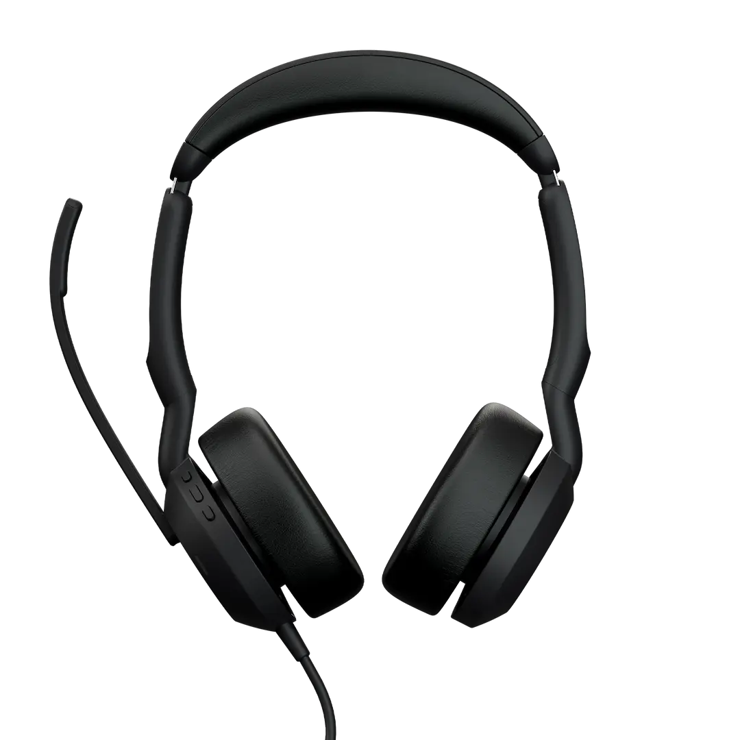 Headset til kontor - Jabra Evolve2 50, kablet, USB-C/USB-A, Bluetooth, sort